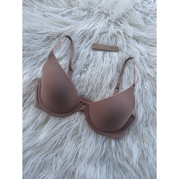 Skims Fits Everybody Scoop Plunge Bra Sienna Size 34D - Picture 3 of 7